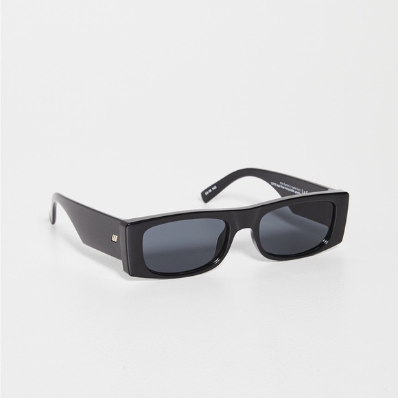 Le Specs Recovery Black Unisex Rectangle Sunglasses—Le Sustain - Picture 2 of 11